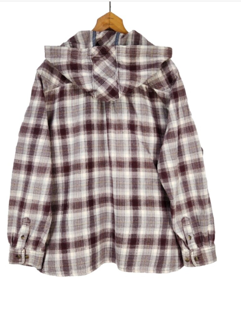 Carhartt Women’s Belton Plaid Hooded Flannel Shirt  Size XXL Brown Outdoor - Picture 2 of 7